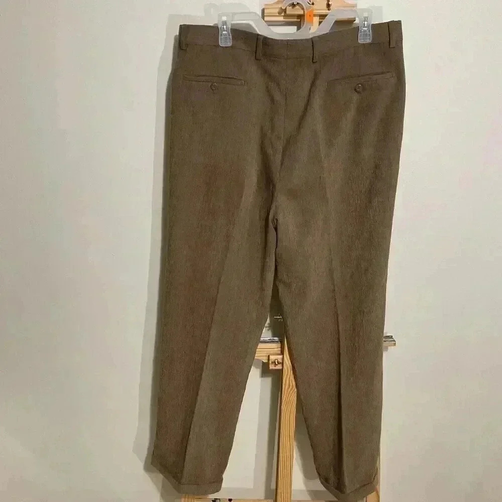 St. Croix Made in Italy Corduroy Men’s Pants Size 36 , pleated and rolled cuffs - Picture 8 of 11